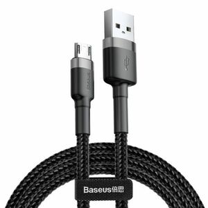 Baseus Cafule kábel USB / Micro USB 2A 3m, fekete/szürke (CAMKLF-HG1) kép