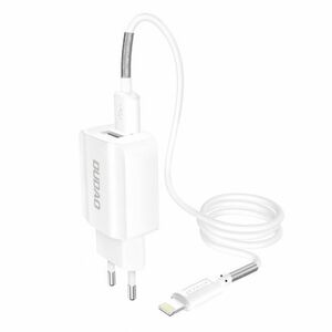 Dudao A2EU Home Travel töltő 2x USB 2.4A + Lightning kábel, fehér kép