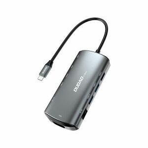 Dudao A15Pro 11in1 USB HUB adapter, szürke kép