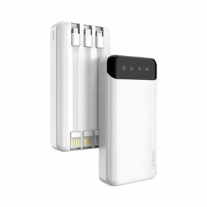 Dudao K6Pro+ Power Bank 20000mAh 2x USB + kábel USB-C / Lightning / Micro USB, fehér (Dudao K6Pro +) kép