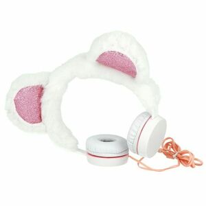 MG Plush Bear plüss fülhallgató fülekkel, fehér kép