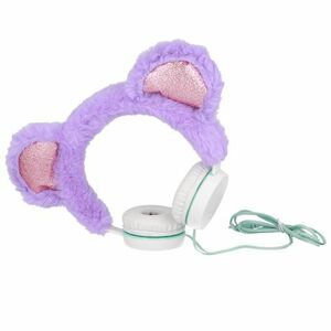 MG Plush Bear plüss fülhallgató fülekkel, lila kép