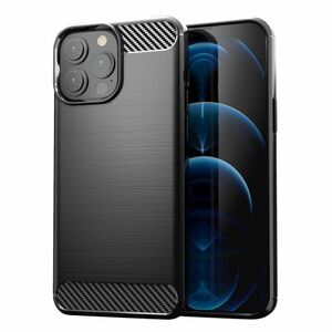 MG Carbon Case Flexible szilikon tok iPhone 13 Pro Max, fekete kép