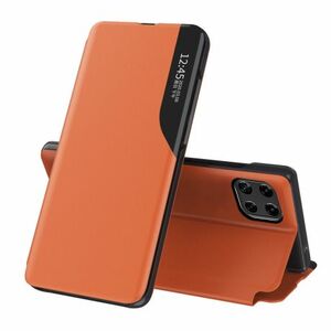 MG Eco Leather View könyv tok Samsung Galaxy A22 4G, narancssárga kép