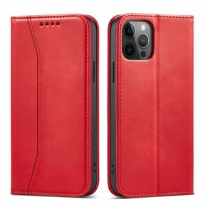 MG Magnet Fancy bőr könyvtok iPhone 12 Pro, piros kép