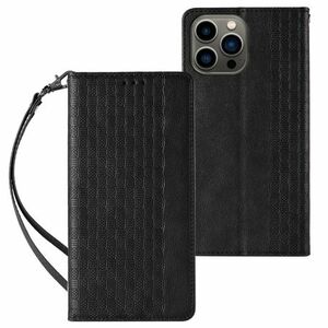 MG Magnet Strap bőr könyvtok iPhone 12 Pro, fekete kép