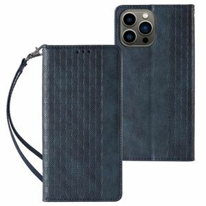 MG Magnet Strap bőr könyvtok iPhone 13 Pro, kék kép
