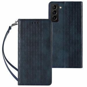 MG Magnet Strap bőr könyvtok Samsung Galaxy S22, kék kép