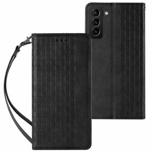 MG Magnet Strap bőr könyvtok Samsung Galaxy S22 Plus, fekete kép