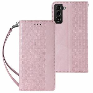 MG Magnet Strap bőr könyvtok Samsung Galaxy S22 Plus, rózsaszín kép
