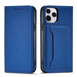 MG Magnet Card bőr könyvtok iPhone 12, kék kép