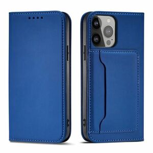 MG Magnet Card bőr könyvtok iPhone 13, kék kép