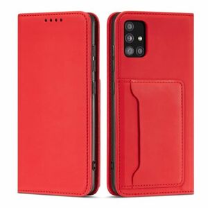 MG Magnet Card bőr könyvtok Samsung Galaxy A12 5G, piros kép