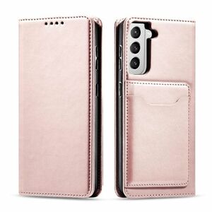MG Magnet Card bőr könyvtok Samsung Galaxy S22, rózsaszín kép