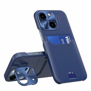MG Leather Stand tok iPhone 14 Plus, kék kép
