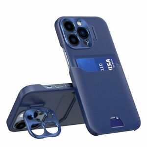 MG Leather Stand tok iPhone 14 Pro, kék kép