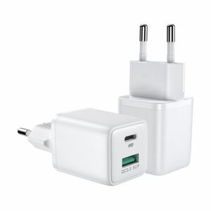 Joyroom Mini Fast Charger hálózati töltő adapter USB / USB-C 30W PD QC, fehér (L-QP303) kép