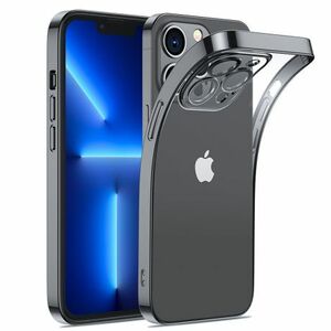 Joyroom Metalic Frame szilikon tok iPhone 14, fekete (JR-14Q1-black) kép