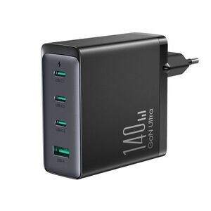 Joyroom Gan Ultra hálózati töltő adapter USB / 3x USB-C 140W + kábel USB-C, fekete kép