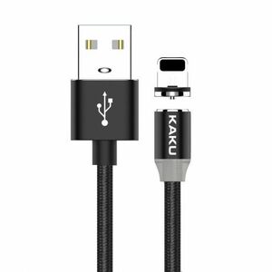 KAKU Magnetic kábel USB / Lightning 3A 1m, fekete (KSC-306) kép