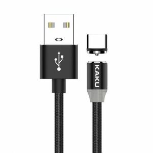 KAKU Magnetic kábel USB / USB-C 3A 1m, fekete (KSC-306) kép