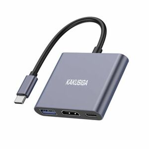 KAKU KSC-750 HUB adapter USB-C - USB 3.0 / USB-C / HDMI, szürke kép