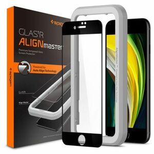 Spigen Alm Full Cover üvegfólia iPhone 7/8/SE 2020, fekete (AGL01294) kép