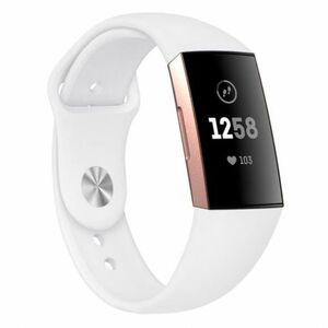 BStrap Silicone (Small) szíj Fitbit Charge 3 / 4, white (SFI007C02) kép