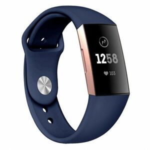 BStrap Silicone (Large) szíj Fitbit Charge 3 / 4, dark blue (SFI007C10) kép