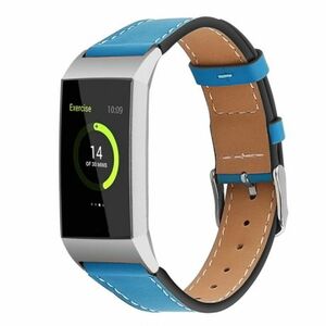 BStrap Leather Italy (Small) szíj Fitbit Charge 3 / 4, blue (SFI006C05) kép