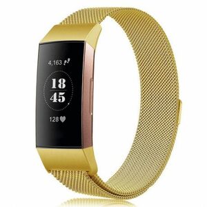 BStrap Milanese (Small) szíj Fitbit Charge 3 / 4, gold (SFI005C03) kép