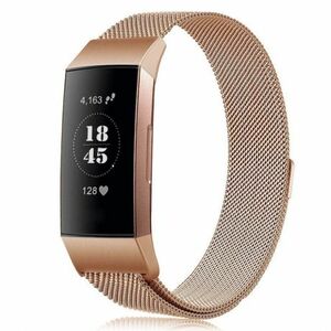 BStrap Milanese (Large) szíj Fitbit Charge 3 / 4, rose gold (SFI005C08) kép
