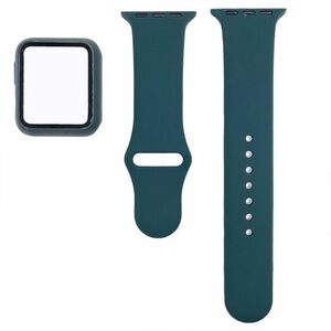 BStrap Silicone szíj tokkal Apple Watch 38mm, dark green (SAP012C04) kép