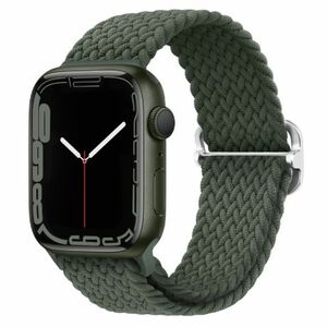 BStrap Elastic Nylon szíj Apple Watch 38/40/41mm, olive green (SAP013C03) kép
