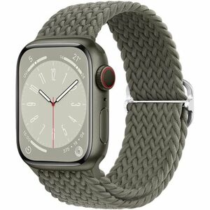 BStrap Elastic Nylon szíj Apple Watch 42/44/45mm, olive (SAP013C58) kép