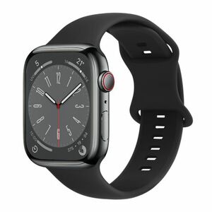 BStrap Smooth Silicone szíj Apple Watch 38/40/41mm, black (SAP014C01) kép