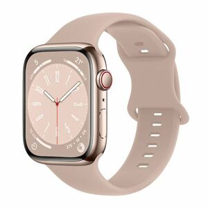 BStrap Smooth Silicone szíj Apple Watch 42/44/45mm, sand pink (SAP014C14) kép