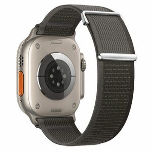 BStrap Velcro Nylon szíj Apple Watch 38/40/41mm, black gray (SAP016C01) kép