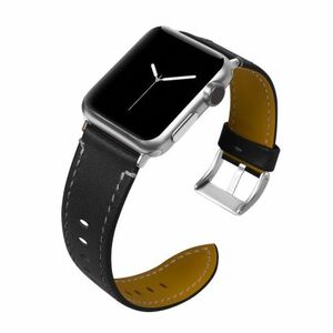 BStrap Leather Italy szíj Apple Watch 42/44/45mm, Black (SAP001C05) kép