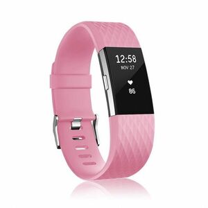 BStrap Silicone Diamond (Small) szíj Fitbit Charge 2, pink (SFI002C26) kép