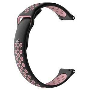 BStrap Silicone Sport szíj Huawei Watch GT3 42mm, black/pink (SXI001C0208) kép