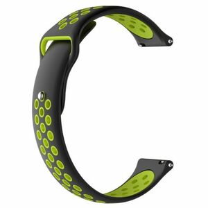BStrap Silicone Sport szíj Huawei Watch GT3 42mm, black/green (SXI001C0108) kép
