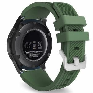 BStrap Silicone Sport szíj Samsung Galaxy Watch 3 45mm, dark green (SSG006C0701) kép