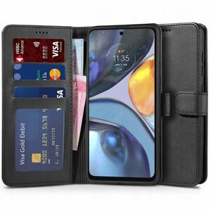 Tech-Protect Wallet bőr könyvtok Motorola Moto G22 / E32 / E32S, fekete kép