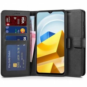 Tech-Protect Wallet bőr könyvtok Xiaomi Poco M5, fekete kép