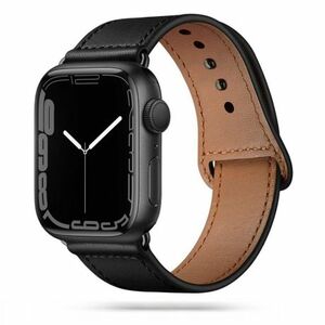 Tech-Protect Leatherfit szíj Apple Watch 38/40/41mm, fekete kép