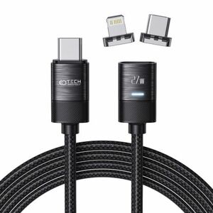 Tech-Protect Ultraboost mágneses kábel USB-C - USB-C / Lightning 27W 3A 2m, fekete kép