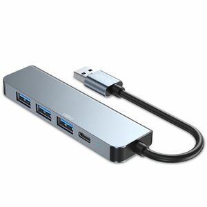 Tech-Protect V0 HUB adapter 4x USB / USBC-C, szürke kép