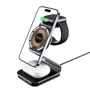 Tech-Protect A29 MagSafe vezeték nélküli töltő mobil / Apple Watch / AirPods 15W, fekete kép