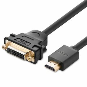 Ugreen adapter DVI 24+5 pin - HDMI F/M 22cm, fekete (20136) kép